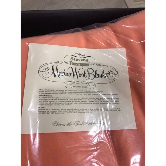 Vintage Stevens Forstmann Luxury Merino Wool Blanket - Picture 7 of 8
